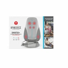 Homedics Shiatsu + Kneading & Vibration Massage Cushion with Heat, Deep Knead...