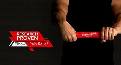TheraBand FlexBar, Tennis Elbow Therapy Bar, Relieve Tendonitis Pain  Improve G