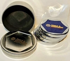 NAPA Tools & Equipment Coasters Set of 4 Coasters in Tin  NICE !