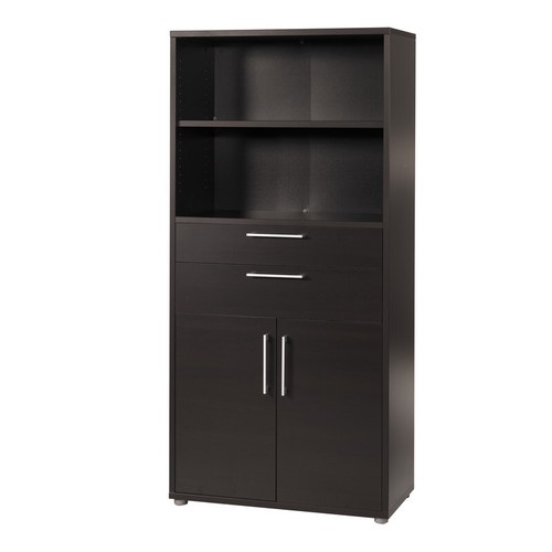 Prima Bookcase | 2 Shelves 2 Drawers 2 Doors Stylish Unit | Fast UK Delivery - Picture 26 of 30