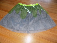 Size Medium 7-8 Cat  Jack Halloween Tutu Skirt Smoke Gray Lime Green Slime New
