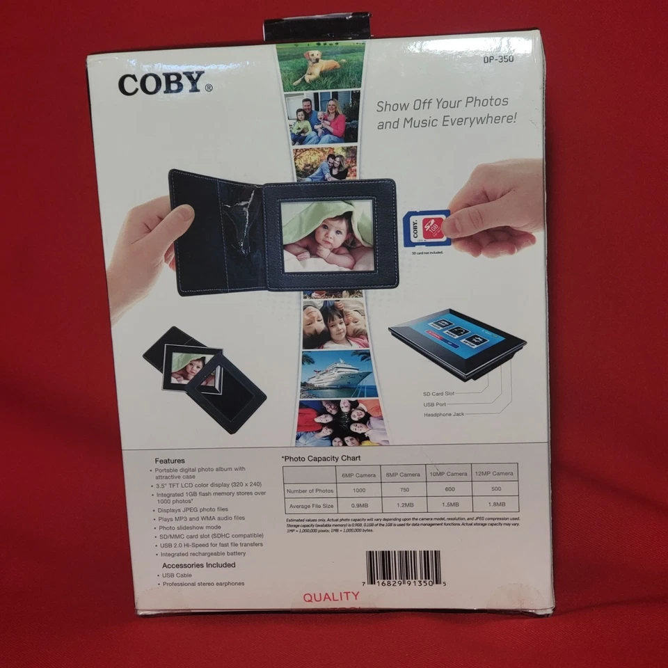 Coby DP 350 Digital Photo Album 1GB 1000 Photos 2008 - Image 2 of 4