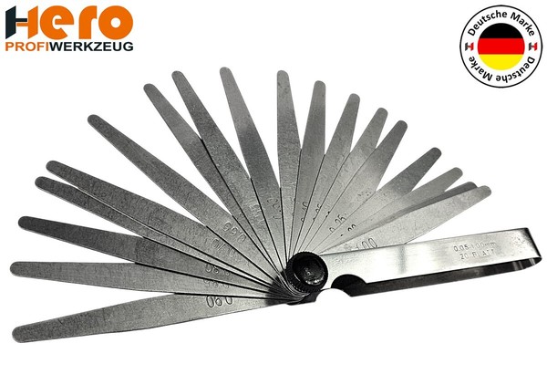 Abstandslehre FüHlerlehre 20 Blatt Ventillehre FüHllehre 0,05-1,00 Mm Hero-image