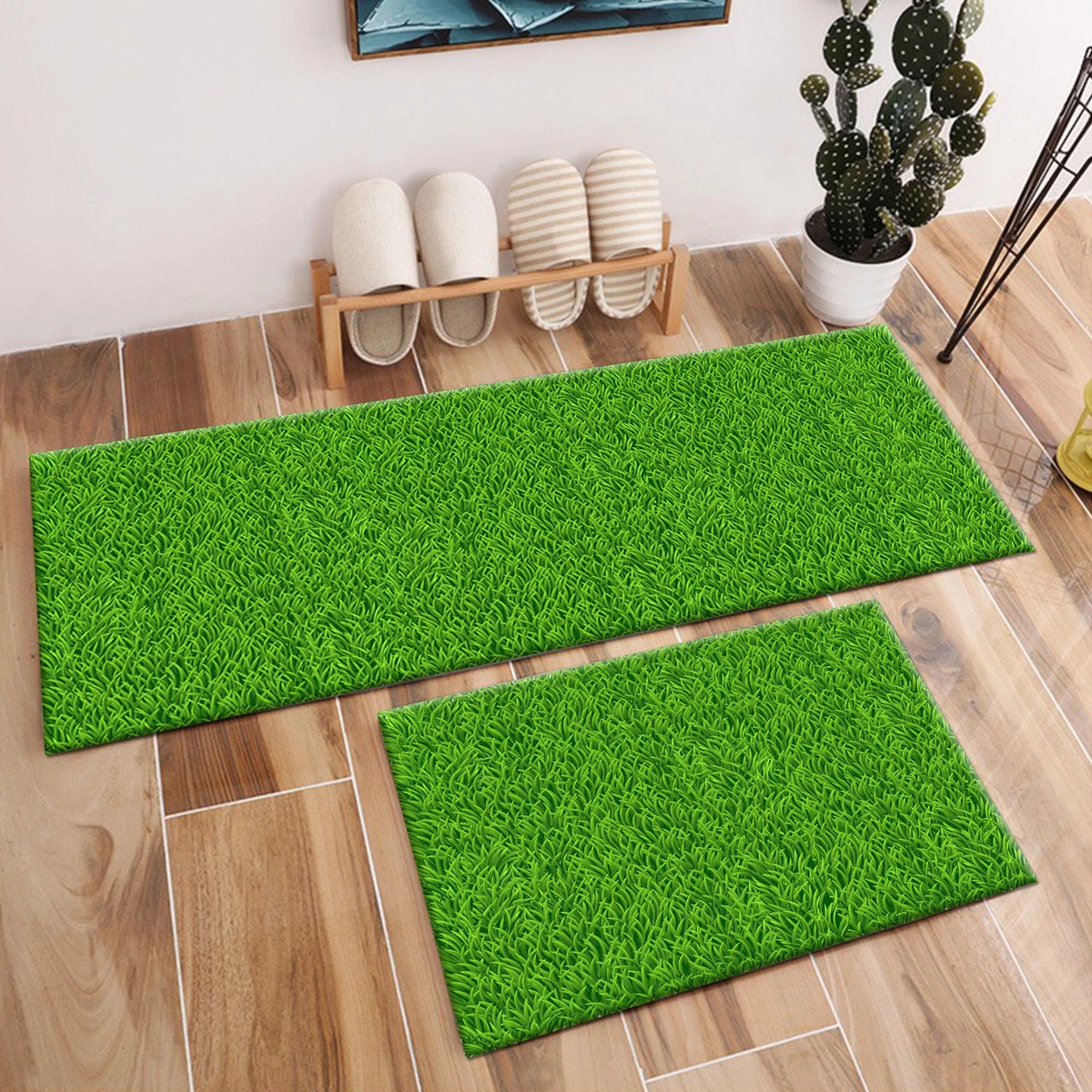 Abstract Spring Green Grass Pattern Area Rugs Bedroom Rug Living Room Floor Mat