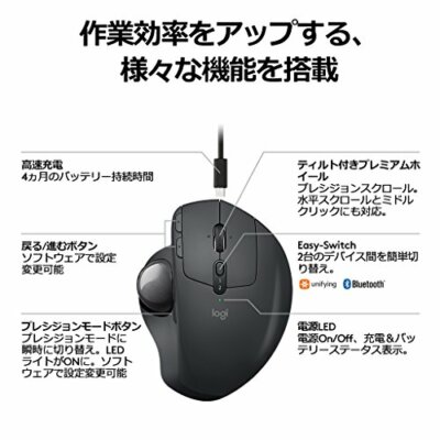 LOGICOOL MXTB1S Bluetooth Wireless Trackball MX Ergo for sale