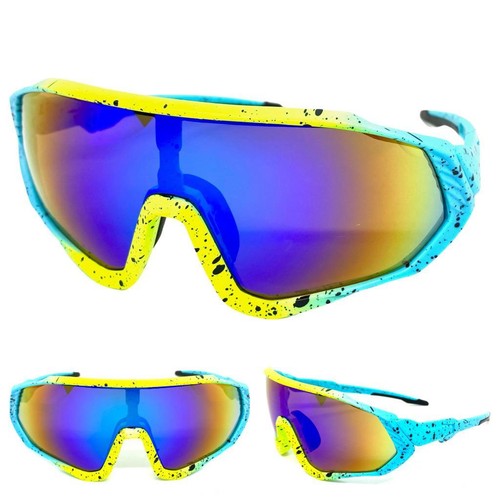 WHOLESALE LOT Kids Boys or Girls Sports Retro Wrap Shield SUN GLASSES 12 Pairs - Picture 2 of 12