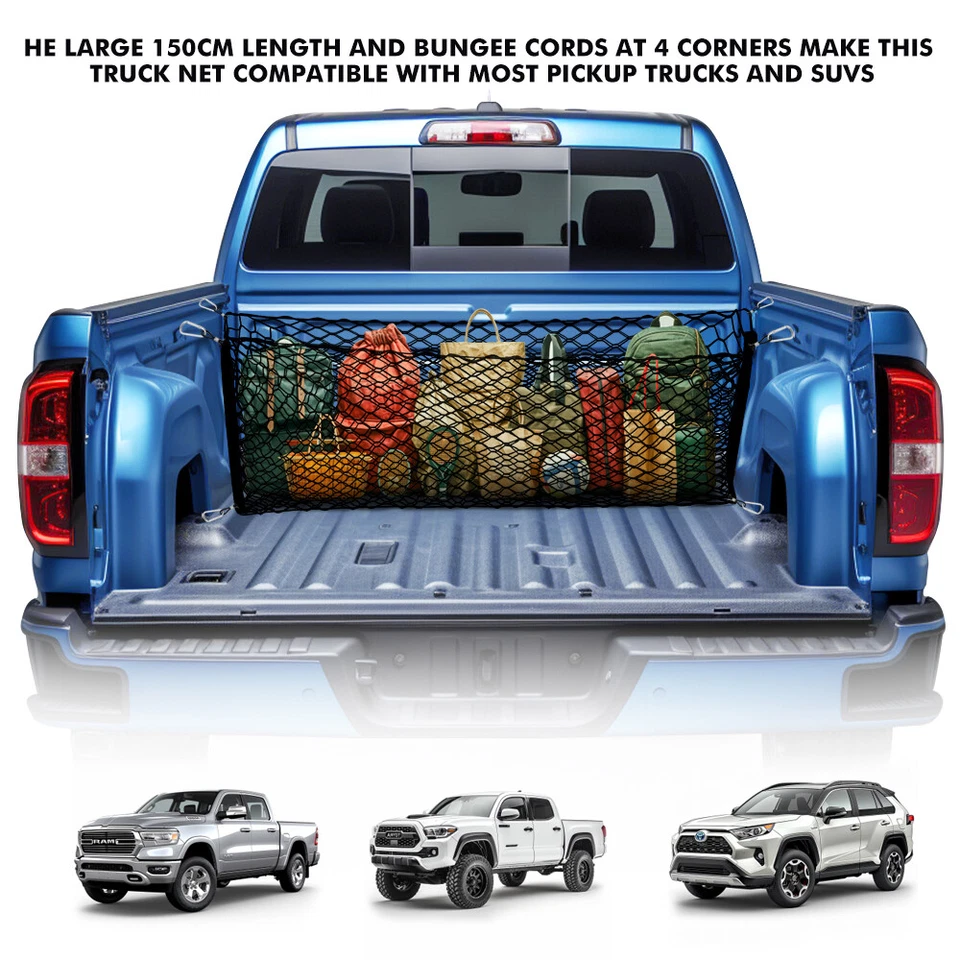 Organizador de almacenamiento estilo sobre red de carga para camioneta GMC Sierra 1500 2500 Foto 4 de 4