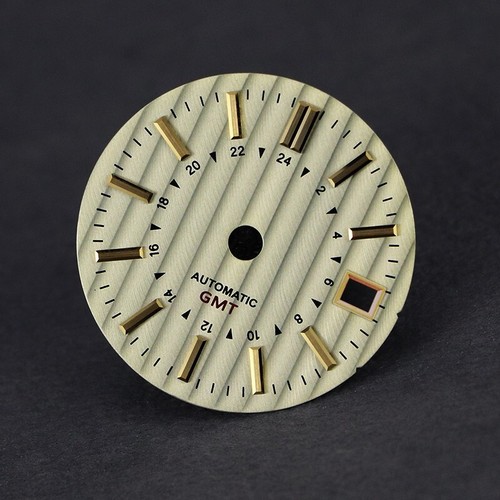 Dial de alta calidad 28,5 mm GS Mod esfera CNC adecuada NH34 GMT abulón 24 horas - Imagen 16 de 18