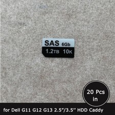 20pc of 1.2TB SAS 6G 10K caddy label sticker for Dell G12 G13 2.5/3.5 tray