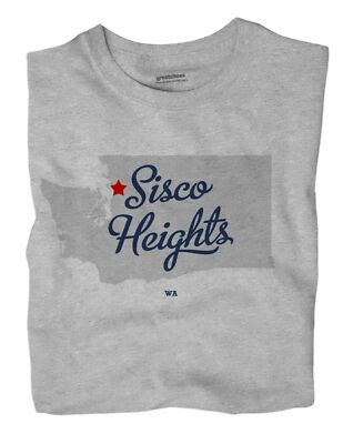 Sisco Heights Washington WA T-Shirt MAP