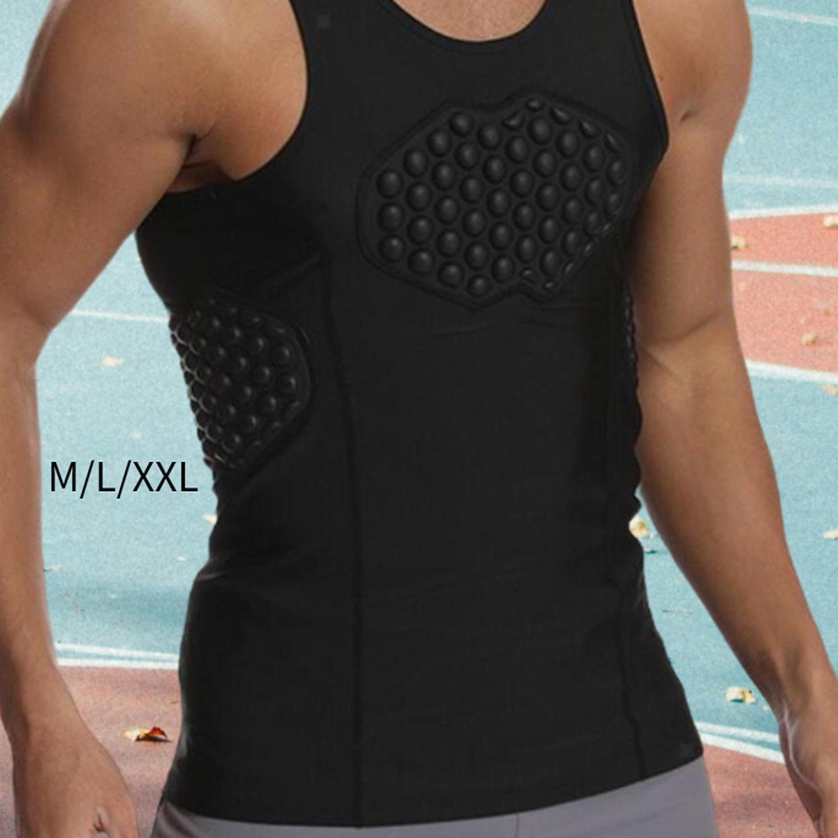 Youth Chest & Rib Protector Shirt - Padded Compression For Baseball, Football, Softball, Boys & Girls