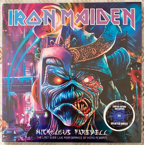 Iron Maiden Nickolous Farewell - 3 Blue/Black Splatter LP Limited Edition - 2025