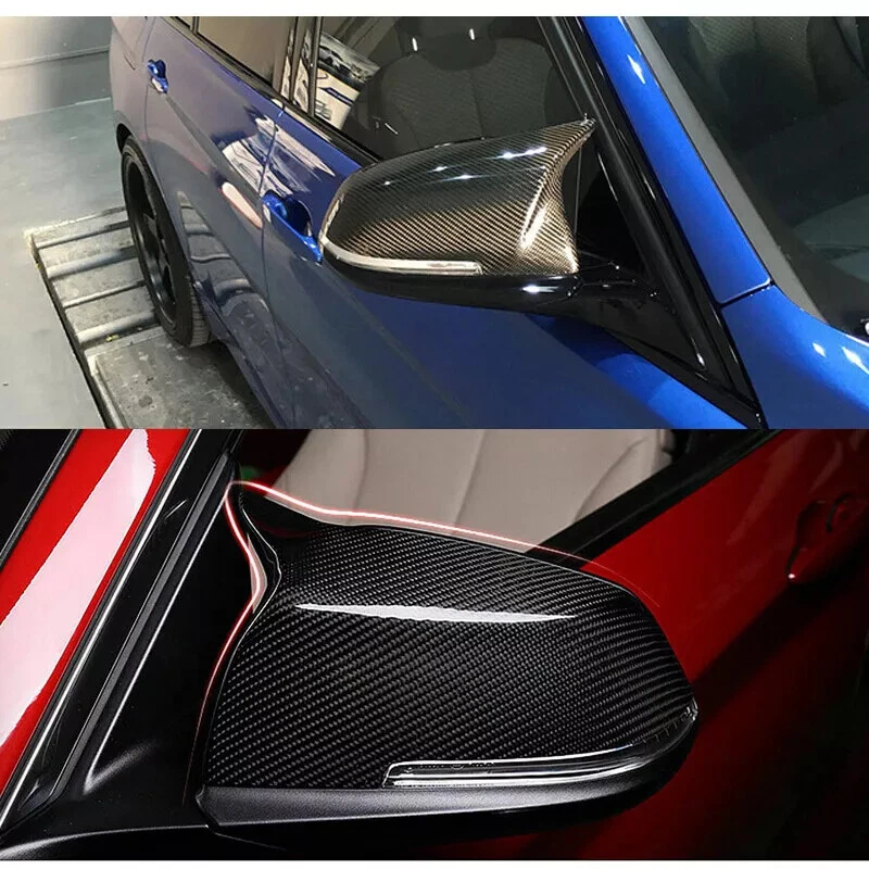 2x Carbon Black M3 Style Mirror Caps For BMW F30 F31 320i 328i 330i 335i 340i - Image 3 of 4