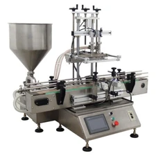 110V 100-1000ml Paste Liquid Filling Machine Fully Automatic Double Head Filler