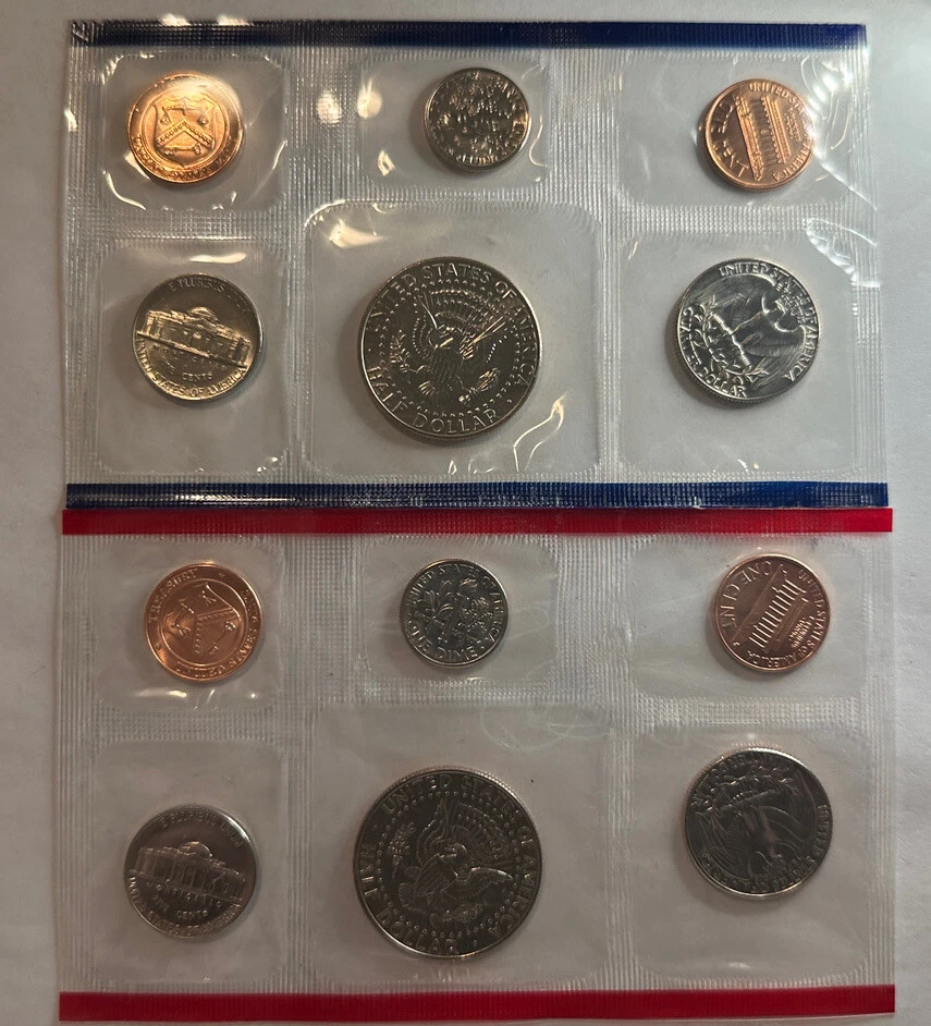 1990 US Mint Uncirculated Coin Set Philadelphia and Denver Mints. 10 Total Coins - Image 3 of 4