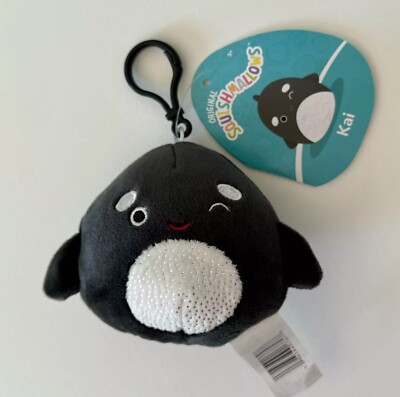 Squishmallows Kai der Orca ~ 3,5 Zoll Clip ~ Rarität selten ~ US-Import 