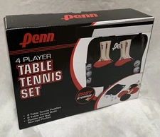 NEW Penn 4-Player TABLE TENNIS SET w/4-Paddles / 6-Balls / Storage Bag