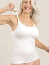 Shapermint Essentials White Scoop Neck Cami 4XL Everyday Control & Comfort