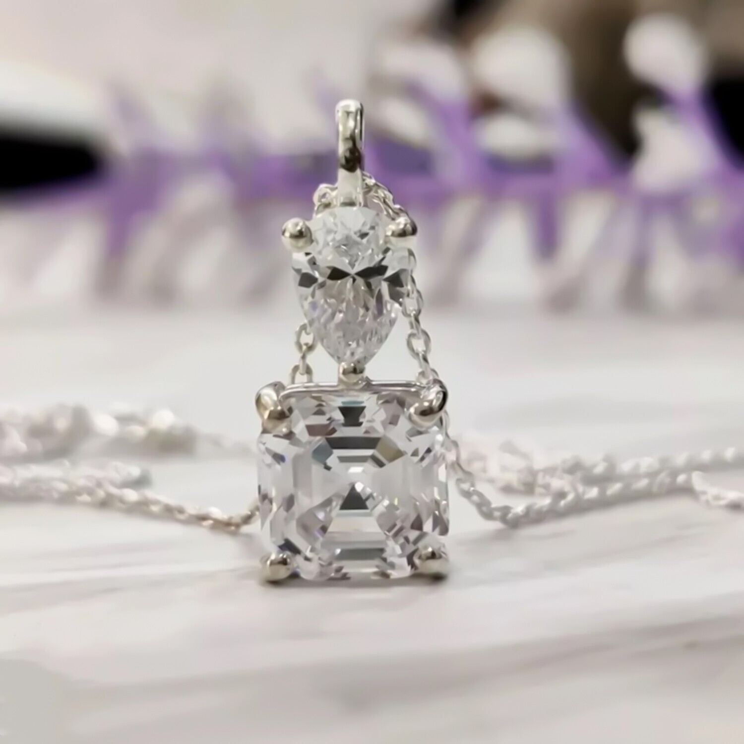 2.50 Ct Certified White Diamond Solitaire Pendant 925 Silver Christmas Gift