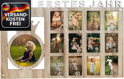 Baby Bilderrahmen Meilensteine Holz Wanddekoration Geschenk für Eltern