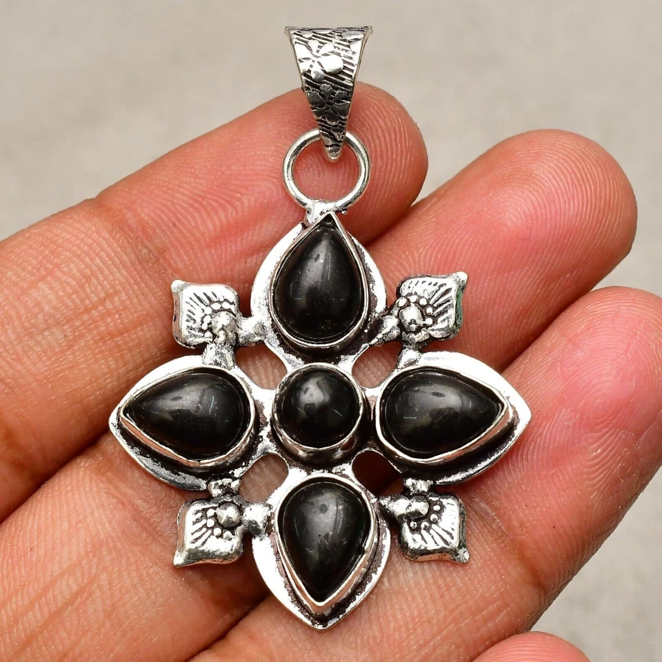 Ciondolo gioiello fatto a mano in argento sterling 925 con pietra preziosa... - Immagine 3 di 4