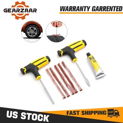 Car Tubeless Tyre Tire Puncture Repair Plug Repair Kits Needle Patch Fix Tools N