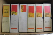 5 Vintage Kodak Transvue 140 Carousel Slide Trays in Box 1 Airequipt in Box
