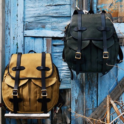 canvas brass leather backpack TACKS Leathercraft Heavy-Duty Waxed Rucksack Built to travel with you every day BRASS TACKS Leathercraft Vintage Waterproof