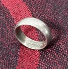 Vintage Sterling Silver Wedding Band Ring - Size 6.5