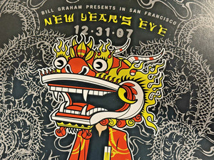 CAKE New Year's Eve 2007 Warfield SF Poster BGP-352 Scrojo Art Dragon Design
