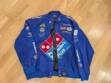 Vintage DOMINOS PIZZA NASCAR Jacket David Reutimann 00 JH Design Racing RARE 4XL