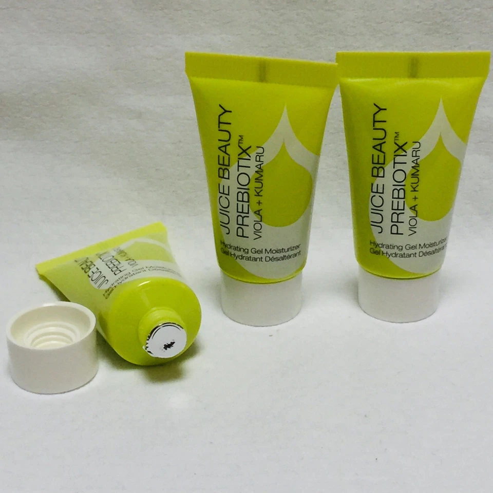 10 JUICE BEAUTY PREBIOTIX Hydrating Gel Moisturizer Viola + Kumaru  .26oz Sealed - Image 2 of 3