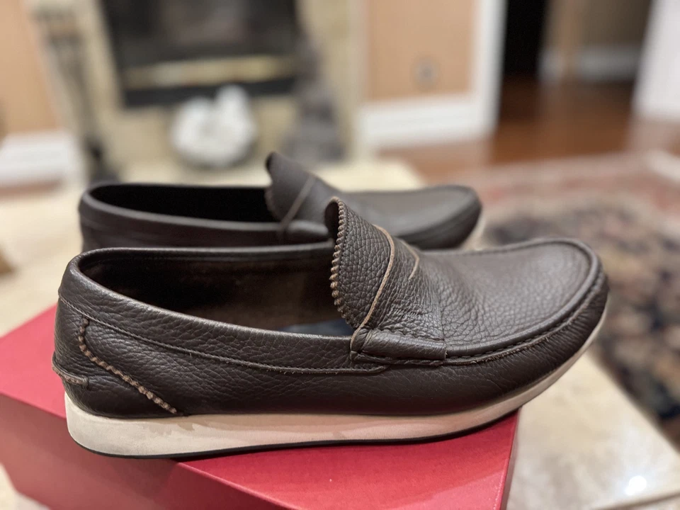 Mocasines de gamuza Salvatore Ferragamo Cosimo marrón medio pantorrilla para hombre talla 11EE Foto 2 de 4