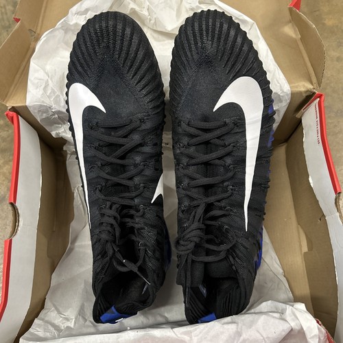 Nike Alpha Menace Elite TD Mid Mens Sz 15 Black/Blue AJ6547-403 - Read- - Picture 2 of 5