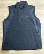 Adidas GOLF Men's Club Vest Black 1/4 Zip Comfort Soft Size L