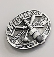 Beautiful Silver Mechanic tool tools Theme Belt Buckle Men Style Oval Metal