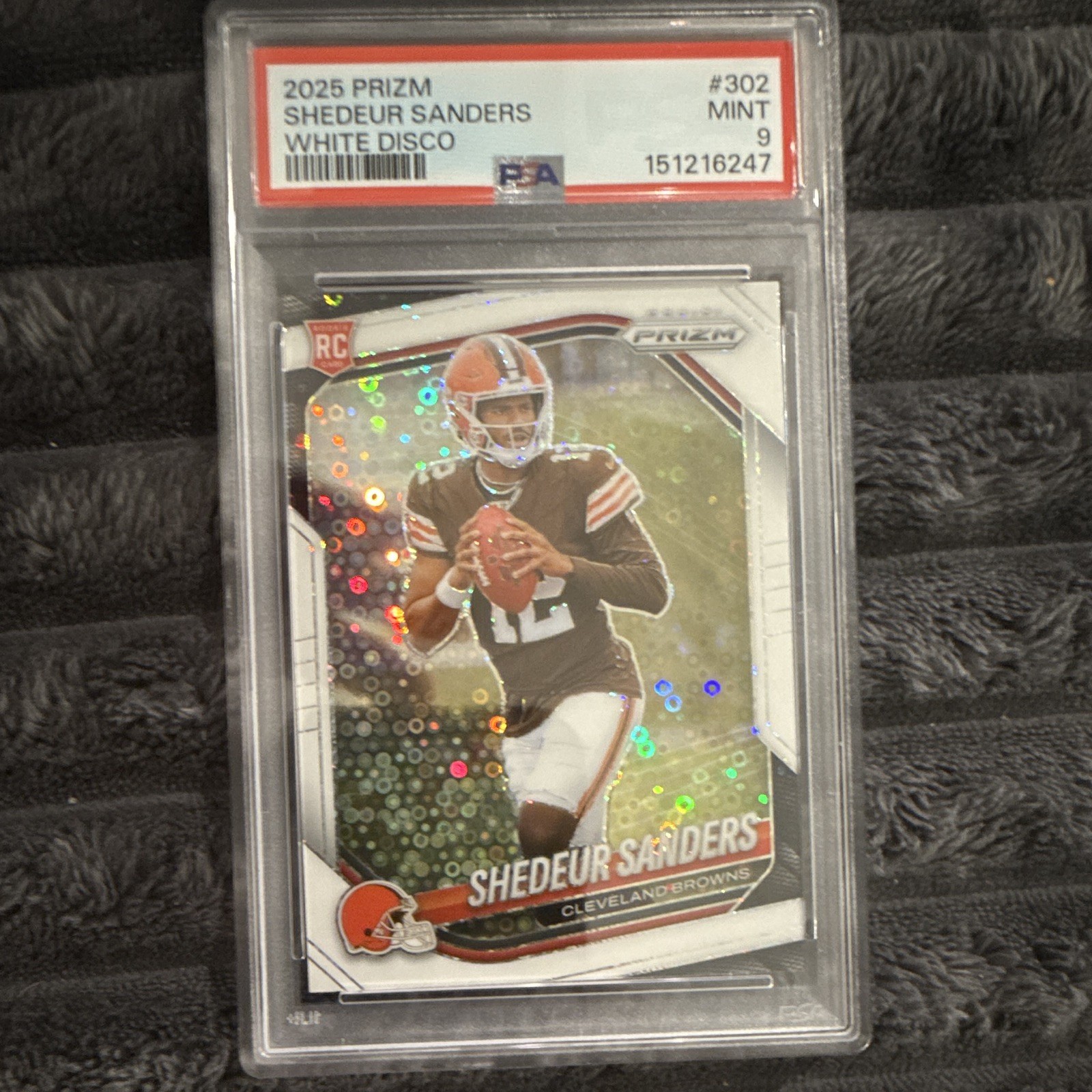 Shedeur Sanders Panini Prizm #302 White Disco