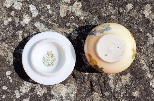 Antique Royal Worcester Blush Ivory Miniature Lidded Pot Painted Roses 1902 (photo 3)