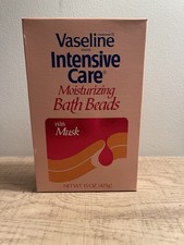 New Sealed Box Vaseline Intensive Care Moisturizing Bath Beads Musk 15oz