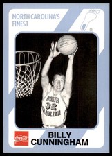 1989-90 Coca Cola Collegiate Collection Billy Cunningham Basketball Cards #38