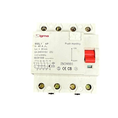 SIGMA MSL1 RCCB 4P 30mA 40A