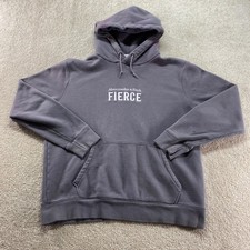 Abercrombie Fitch Hoodie Mens Large Relaxed Fit Soft A F Fleece Fierce Logo