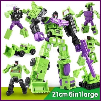 22CM Transformation Robot Car 6 In 1 Defensor Devastator Toy Action Figure