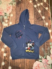 Disney Mickey and Minnie Mouse Women's Full Zip Hoodie Sweatshirt Jacket Medium