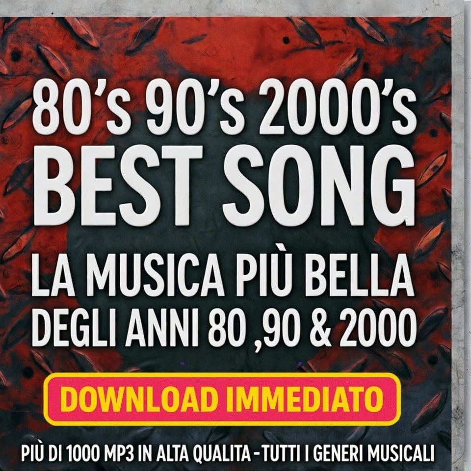 80's 90's 2000's BEST SONG 10 GIGA di Musica che ha fatto la storia +1000 MP3 HQ
