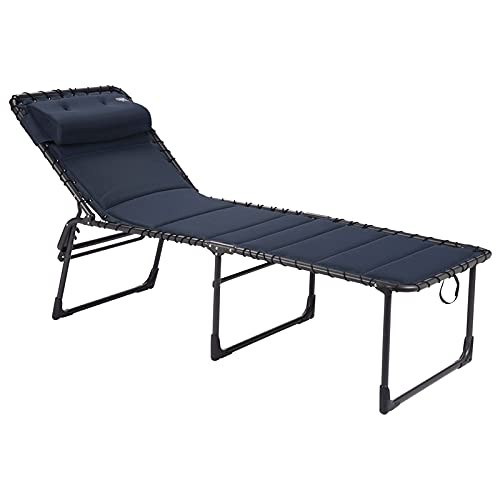 Crespo Sonnenliege Liegestuhl AL364 XL Air Deluxe Camping Garten Liege Alu 140kg