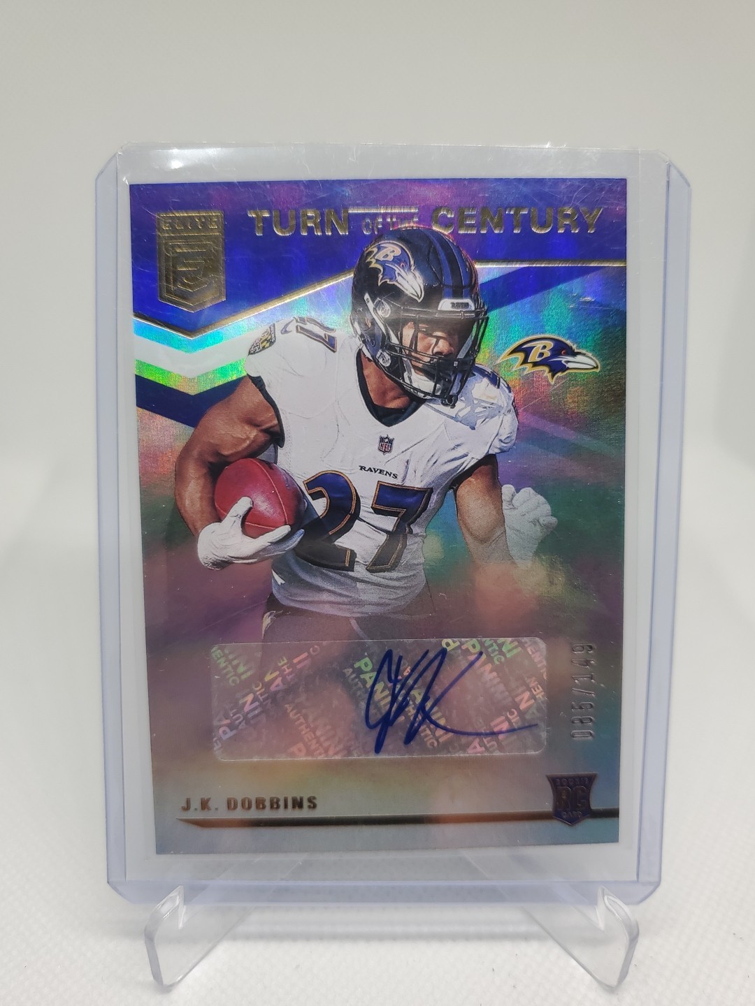 JK Dobbins Panini Chronicles Elite Turn of the Century Autographs #JD Base