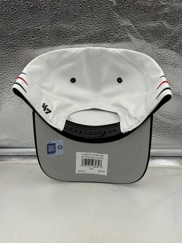 Georgia Bulldogs NCAA '47 Brand White TT Diamond Hitch Snapback Adjustable Hat - Image 3 of 4
