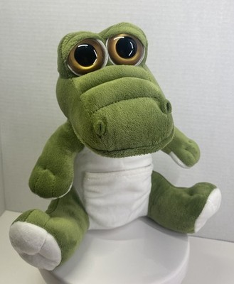 Petting Zoo Big Eyes Green Gator Alligator Plush Stuffed Animal Toy 10 