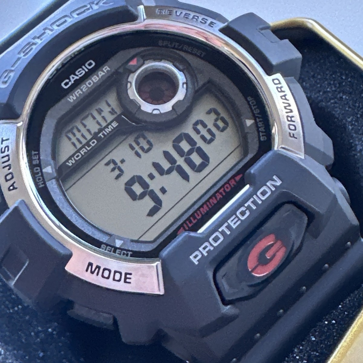 Casio Men Digital Black Resin Watch With Black with Auto LED
